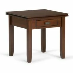 Stratford Solid Wood End Table - Wyndenhall Tobacco Brown -Side Tables Sales unnamed file 1549