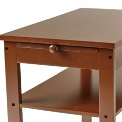 The Lakeside Collection Lakeside Compact Side Accent Table with Sliding Pull Tray and Shelf -Side Tables Sales unnamed file 1564