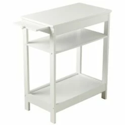The Lakeside Collection Lakeside Compact Side Accent Table with Sliding Pull Tray and Shelf -Side Tables Sales unnamed file 1568