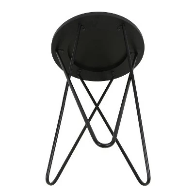 Hairpin Leg Side Table with Wood Top - Decor Therapy White/gold 5 Hairpin Leg Side Table with Wood Top - Decor Therapy White/gold - Image 3