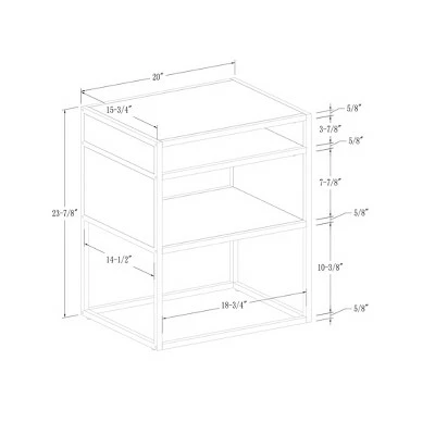 Modern Wood and Metal Side Table with Open Storage - Saracina Home Dark Walnut 7 Modern Wood and Metal Side Table with Open Storage - Saracina Home Dark Walnut - Image 5