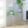 Olivia & May Set of 2 Contemporary Marble Accent Tables Gold - Olivia & May 1 Olivia & May Set of 2 Contemporary Marble Accent Tables Gold - Olivia & May -Side Tables Sales unnamed file 160