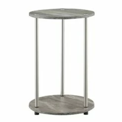 No Tools 2 Tier Round End Table - Breighton Home Faux White Marble/chrome -Side Tables Sales unnamed file 1603