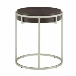 Ervyn Wood and Metal Round End Table - Inspire Q Walnut 13 Ervyn Wood and Metal Round End Table - Inspire Q Walnut -Side Tables Sales unnamed file 1631