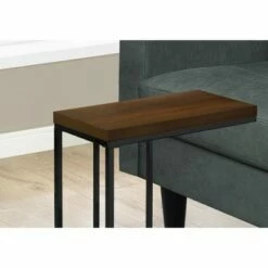 Monarch Specialties Contemporary Home Decor Furniture Accent Rectangular Side End Table Nightstand, Dark Brown Wood with Black Legs -Side Tables Sales unnamed file 1633