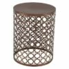 Metal (Set of 3) Cylinder Quatrefoil Design Accent Tables Brown - Olivia & May -Side Tables Sales unnamed file 165