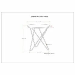 18" Rivley Accent Table White/Gold - WyndenHall -Side Tables Sales unnamed file 1661