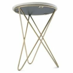18" Rivley Accent Table White/Gold - WyndenHall -Side Tables Sales unnamed file 1668