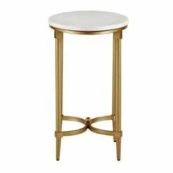 Madison Park Bordeaux End Table White/Gold -Side Tables Sales unnamed file 1682