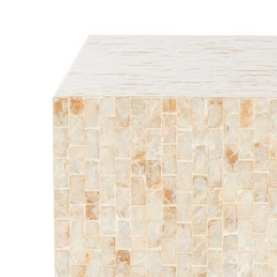 Juno Rect Mosaic Side Table Beige/Gold - Safavieh 5 Juno Rect Mosaic Side Table Beige/Gold - Safavieh - Image 3
