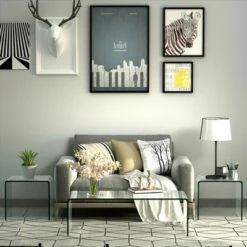 Costway Tempered Glass End Table Transparent Sofa Side Accent Table Living Room -Side Tables Sales unnamed file 1711