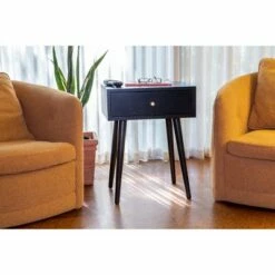 Decor Therapy Mid Century One Drawer Wood Side Table - Décor Therapy Walnut -Side Tables Sales unnamed file 1726