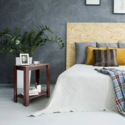 Costway Chair Side Table Coffee Sofa Wooden End Shelf Living Room Furniture Espresso -Side Tables Sales unnamed file 1748