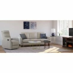 Harton C Shape Side Table - Serta White