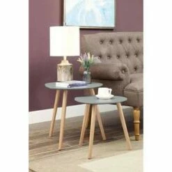 Oslo Nesting End Tables Gray/Light Oak - Breighton Home -Side Tables Sales unnamed file 1807
