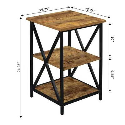 Tucson 3 Tier End Table - Breighton Home Weathered Gray 7 Tucson 3 Tier End Table - Breighton Home Weathered Gray - Image 5