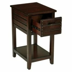 Camille Chair Side Table Walnut - OSP Home Furnishings