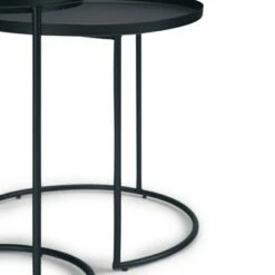 2pc 24" Lipton Metal Nesting Table Black - WyndenHall -Side Tables Sales unnamed file 183