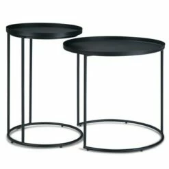 2pc 24" Lipton Metal Nesting Table Black - WyndenHall -Side Tables Sales unnamed file 184
