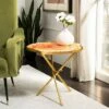 Giselle Faux Agate Side Table Multi Orange/Gold - Safavieh -Side Tables Sales unnamed file 1841