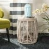 Maui Rattan Drum Stool Table - Safavieh Gray/white Wash -Side Tables Sales unnamed file 1866