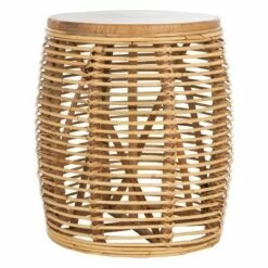 Maui Rattan Drum Stool Table - Safavieh Gray/white Wash -Side Tables Sales unnamed file 1872