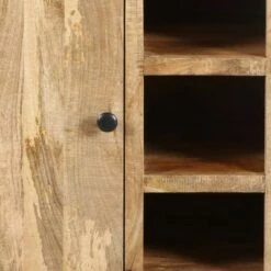 Transitional Mango Wood Side Table with Open Cubbies and Door Storage Brown - The Urban Port 13 Transitional Mango Wood Side Table with Open Cubbies and Door Storage Brown - The Urban Port -Side Tables Sales unnamed file 1889