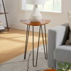 Gibby Hairpin Leg Wood Side Table Walnut - Saracina Home -Side Tables Sales unnamed file 1894