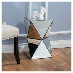 Aami Hourglass Side Table - Christopher Knight Home Silver