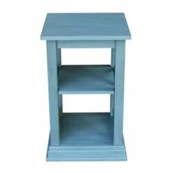 Hampton Accent Table with Shelves - International Concepts Washed Gray/taupe