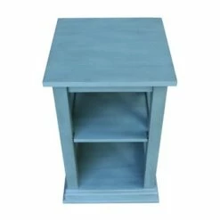 Hampton Accent Table with Shelves - International Concepts Washed Gray/taupe -Side Tables Sales unnamed file 1913
