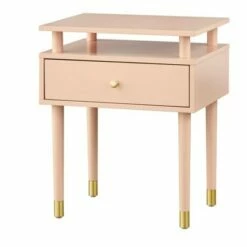 Margo End Table with Storage Drawer - Buylateral Blush Pink -Side Tables Sales unnamed file 1929