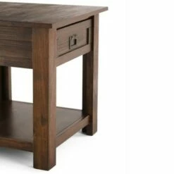 22" Garret End Table - WyndenHall Distressed Charcoal Brown -Side Tables Sales unnamed file 1933