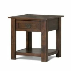 22" Garret End Table - WyndenHall Distressed Charcoal Brown -Side Tables Sales unnamed file 1938