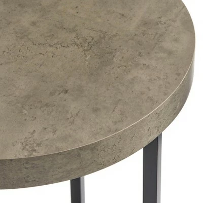 Era Round Contemporary End Table Gray/Black - Buylateral 5 Era Round Contemporary End Table Gray/Black - Buylateral - Image 3