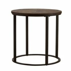 Lymedon Round Reclaimed Wood End Table Natural/Black - Aiden Lane -Side Tables Sales unnamed file 1963