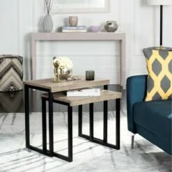 Femi End Table - Light Brown - Safavieh