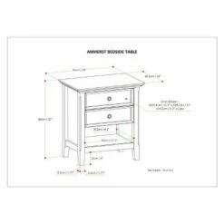 24" Halifax Solid Wood Nightstand - WyndenHall White -Side Tables Sales unnamed file 1983