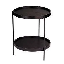 Vermicelli Round Farmhouse Style End Table Black - Aiden Lane 5 Vermicelli Round Farmhouse Style End Table Black - Aiden Lane - Image 3