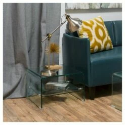 Ramona Glass End Table Clear - Christopher Knight Home