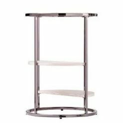 Lademore Round Side Table with Faux Stone Black - Aiden Lane -Side Tables Sales unnamed file 2023