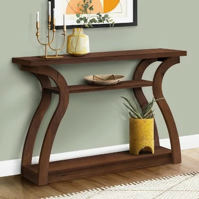 Monarch Specialties Home Entryway Sleek Stylish 47 Inch Long Large Surface Area Wood Look Accent Console Table, Dark Natural Wood 3 Monarch Specialties Home Entryway Sleek Stylish 47 Inch Long Large Surface Area Wood Look Accent Console Table, Dark Natural Wood