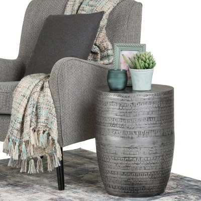 Jean Large Metal Accent Table - WyndenHall Antique Copper 3 Jean Large Metal Accent Table - WyndenHall Antique Copper