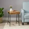 Mcmullen Handcrafted Boho Mango Wood End Table Natural/Black - Christopher Knight Home -Side Tables Sales unnamed file 2127