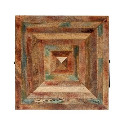 Mcmullen Handcrafted Boho Mango Wood End Table Natural/Black - Christopher Knight Home 6 Mcmullen Handcrafted Boho Mango Wood End Table Natural/Black - Christopher Knight Home - Image 4