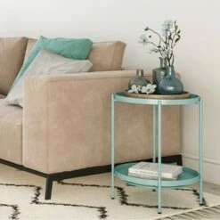 Lipton Metal End Table - WyndenHall White