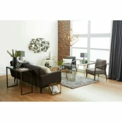 Olivia & May Set of 2 Metal and Glass Round Accent Tables Gold - Olivia & May -Side Tables Sales unnamed file 216