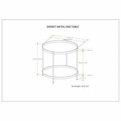 Lipton Metal End Table - WyndenHall White -Side Tables Sales unnamed file 2163