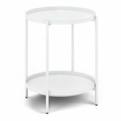 Lipton Metal End Table - WyndenHall White -Side Tables Sales unnamed file 2171