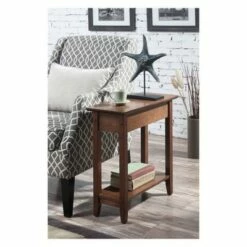 Breighton Home American Heritage Flip Top End Table - Johar Furniture Driftwood/white